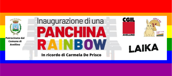 Avellino - Panchina arcobaleno
